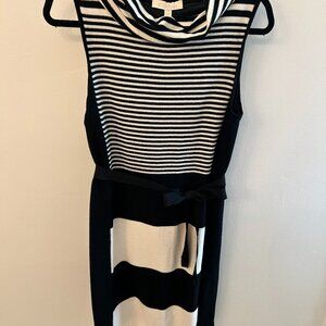 🖤 Etcetera Sleeveless Black & White Sweater Dress – Size M